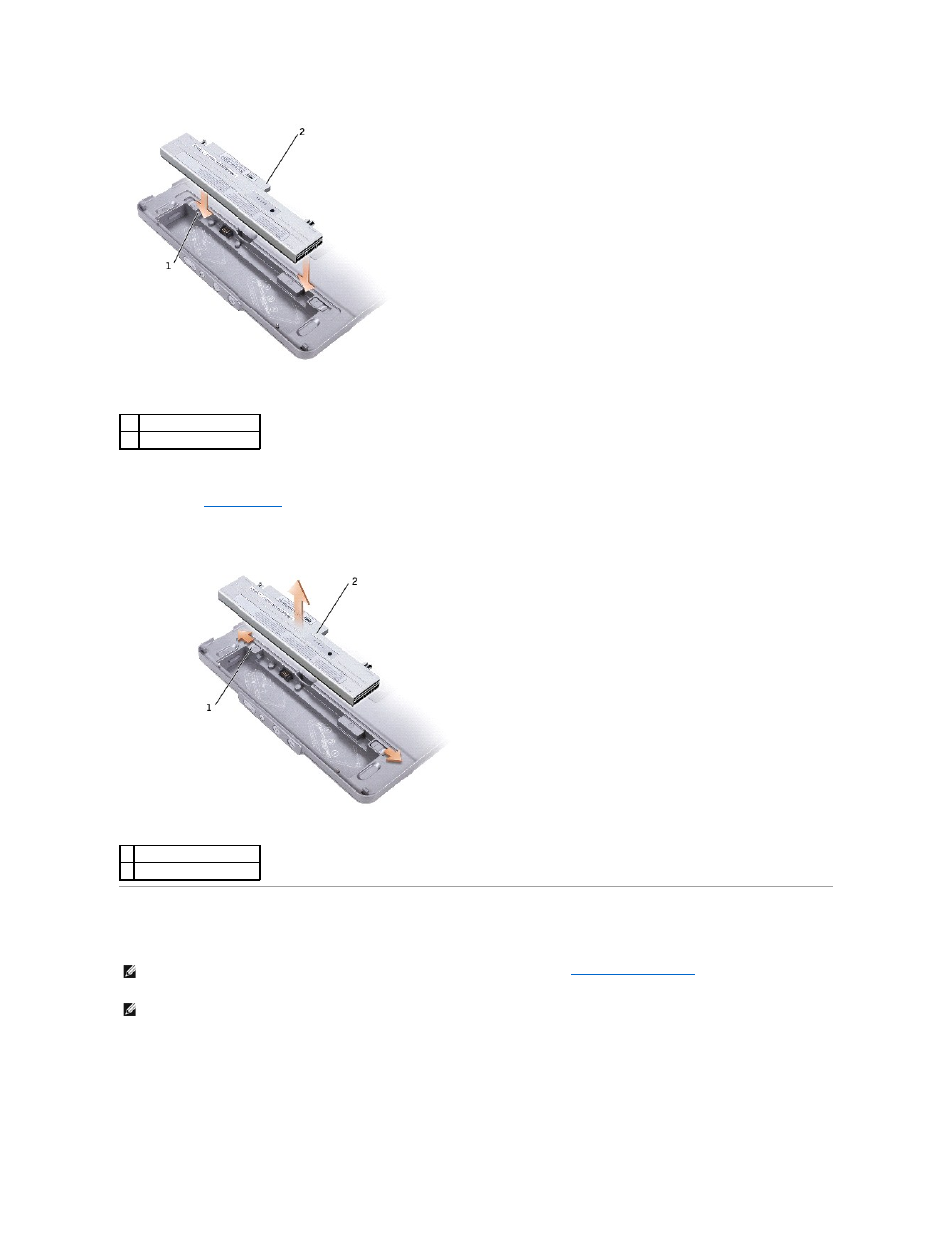 Docking your computer, Battery latches | Dell Inspiron 300m User Manual | Page 11 / 25