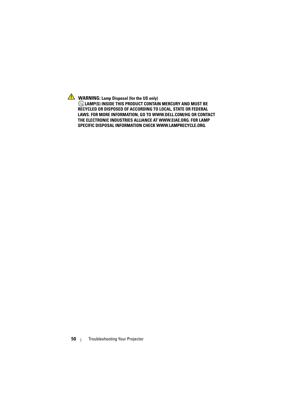 Dell 1420X Projector User Manual | Page 50 / 63