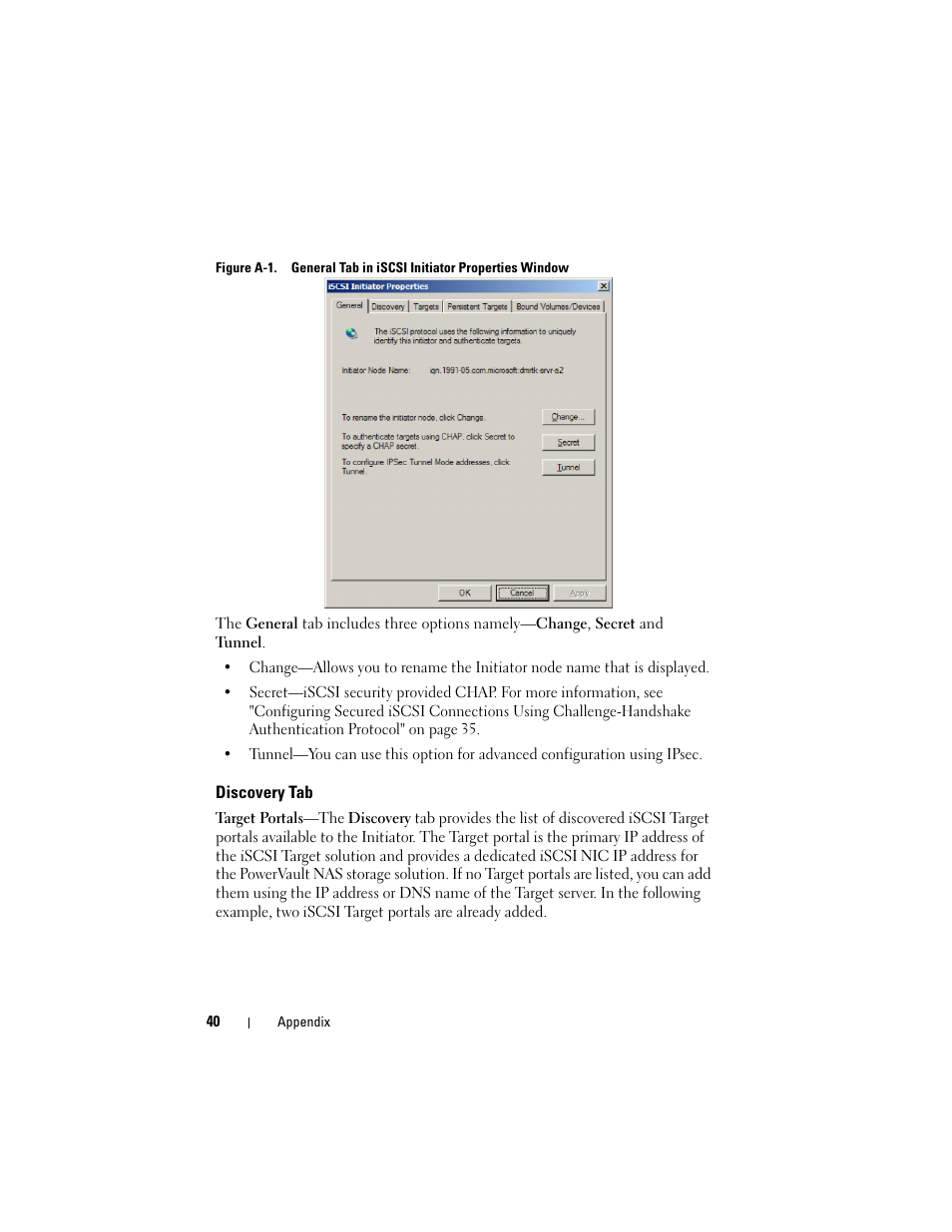 Discovery tab | Dell PowerVault NX3100 User Manual | Page 40 / 56