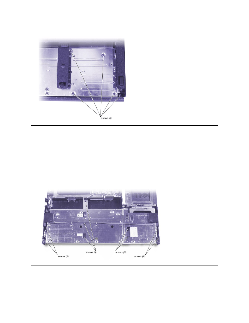 Speaker and volume board removal, Support rail removal | Dell Inspiron 5000e User Manual | Page 54 / 76