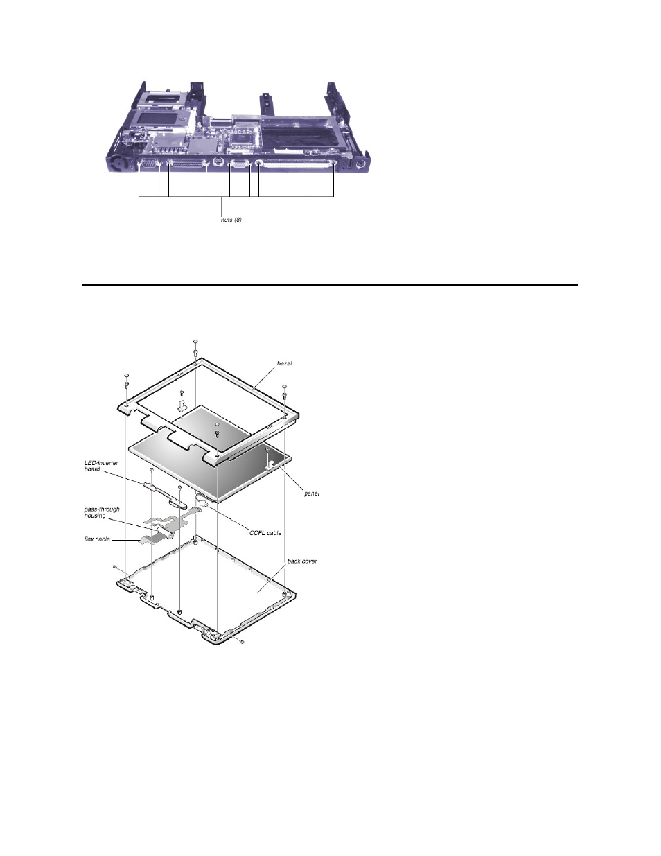 Inch xga display disassembly | Dell Inspiron 5000e User Manual | Page 57 / 76