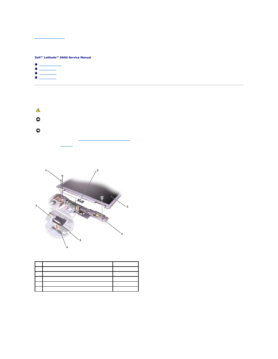 Display assembly and display latch, Display assembly | Dell Latitude D600 User Manual | Page 10 / 43