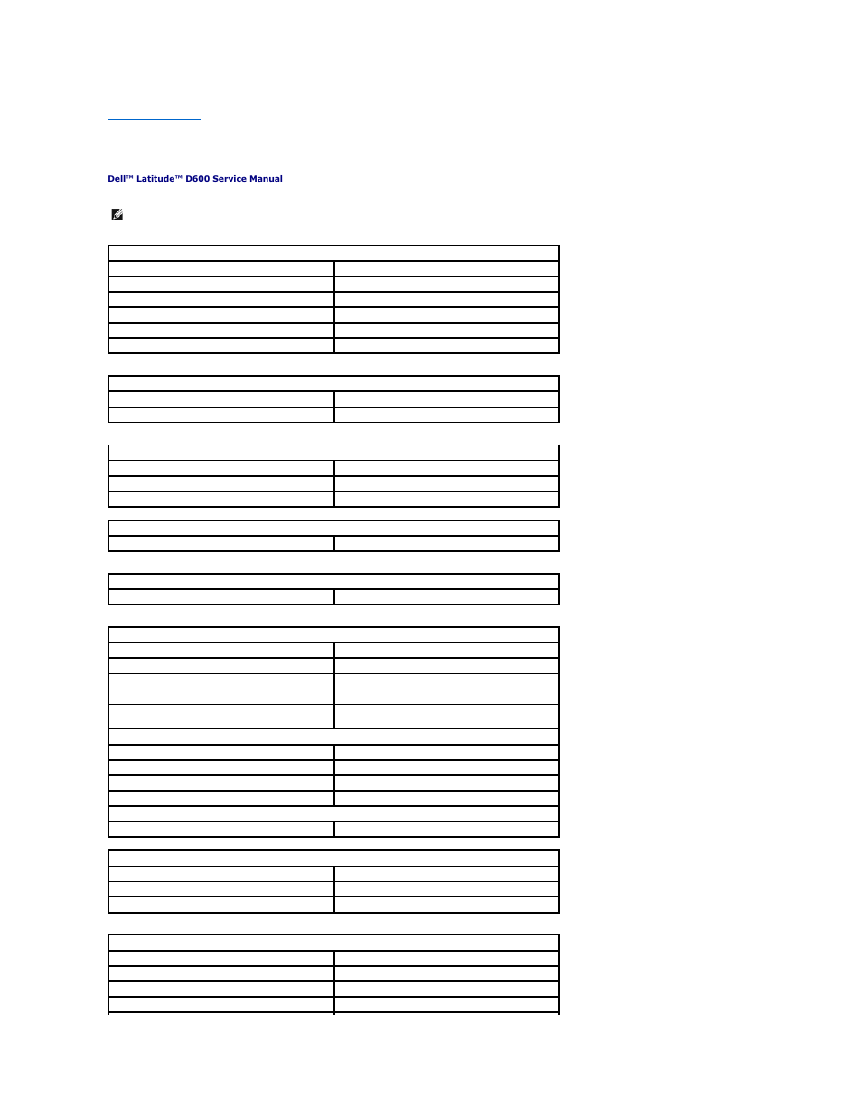 Mini recommended spares list | Dell Latitude D600 User Manual | Page 23 / 43