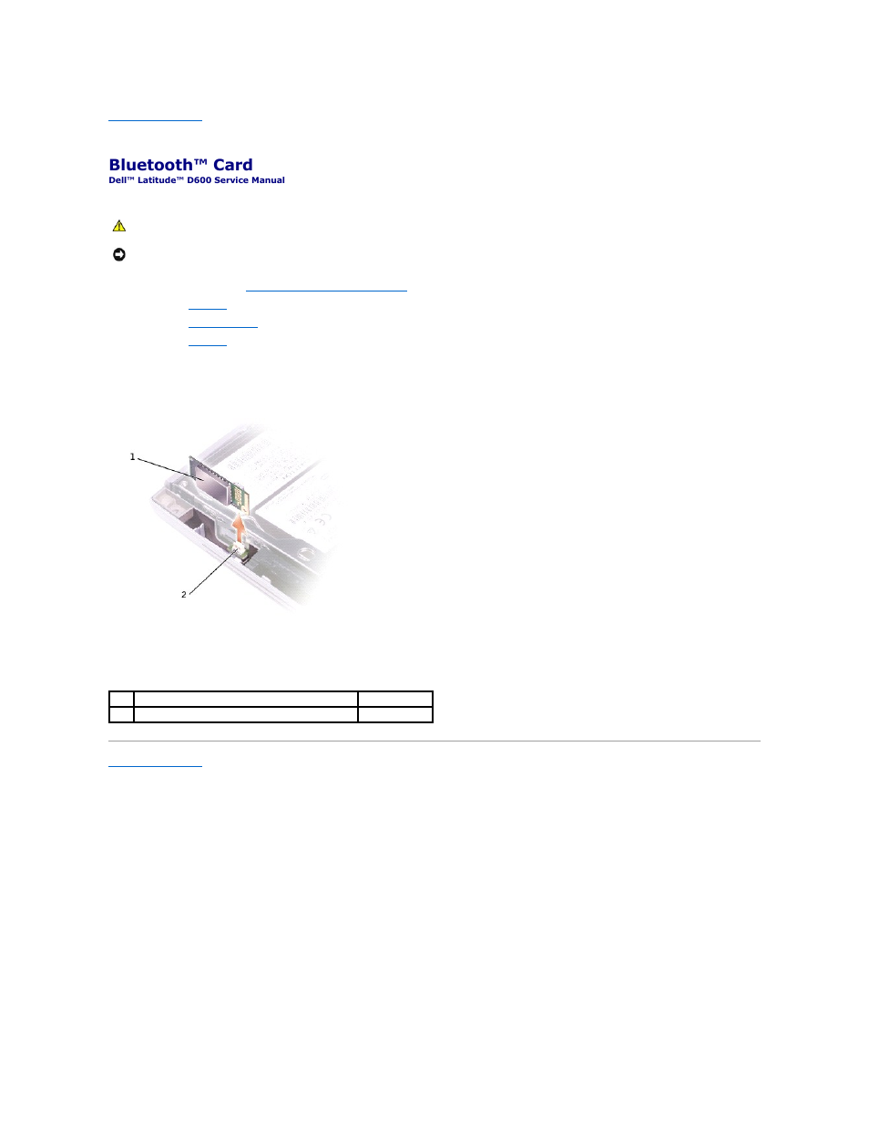 Bluetooth™ card | Dell Latitude D600 User Manual | Page 7 / 43