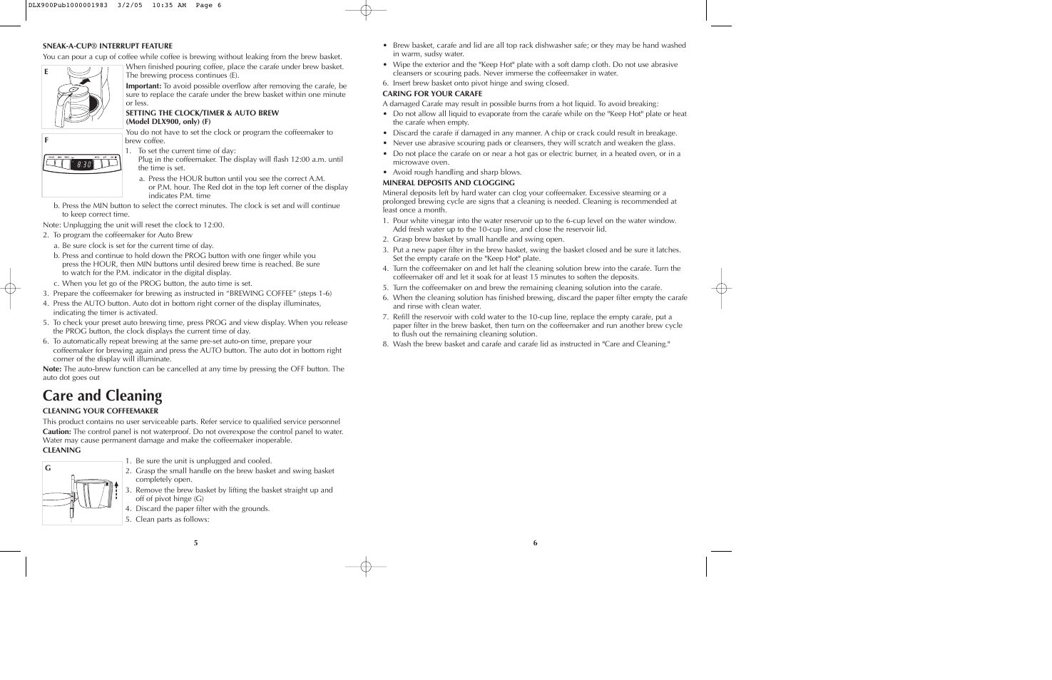 Care and cleaning | Black & Decker DLX850 DLX900 User Manual | Page 4 / 15