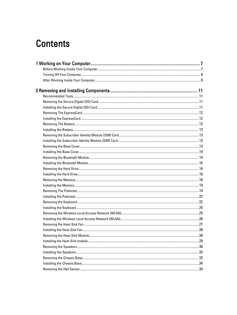 Dell Latitude E6230 (Mid 2012) User Manual | Page 3 / 81