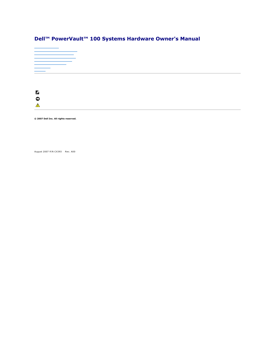 Dell PowerVault DP100 User Manual | 88 pages