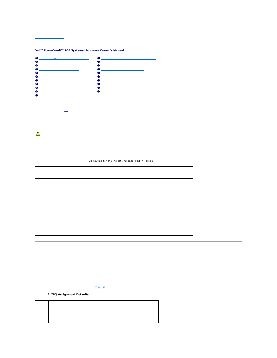 Troubleshooting your system, Safety first—for you and your system, Start-up routine | Checking the equipment, Troubleshooting irq assignment conflicts | Dell PowerVault DP100 User Manual | Page 74 / 88