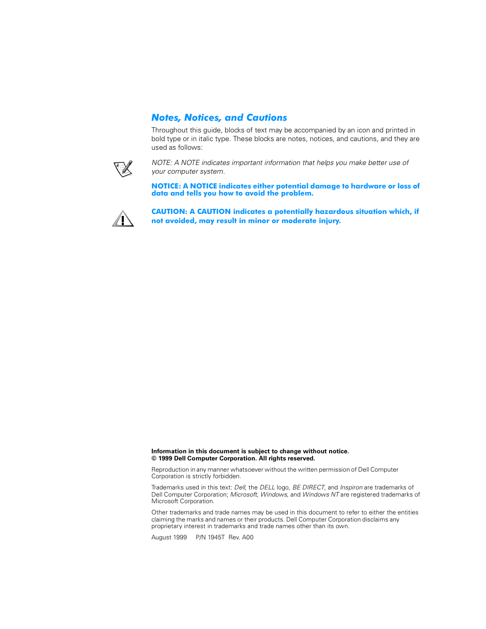 Notes, notices, and cautions | Dell Inspiron 7000 User Manual | Page 2 / 16