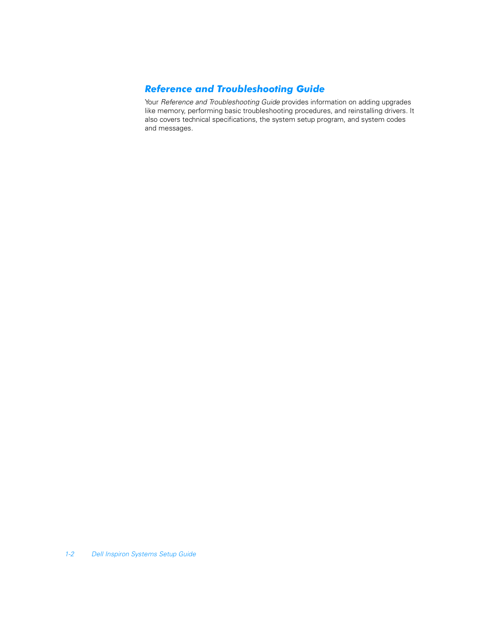 Reference and troubleshooting guide, Reference and troubleshooting guide -2 | Dell Inspiron 7000 User Manual | Page 6 / 16