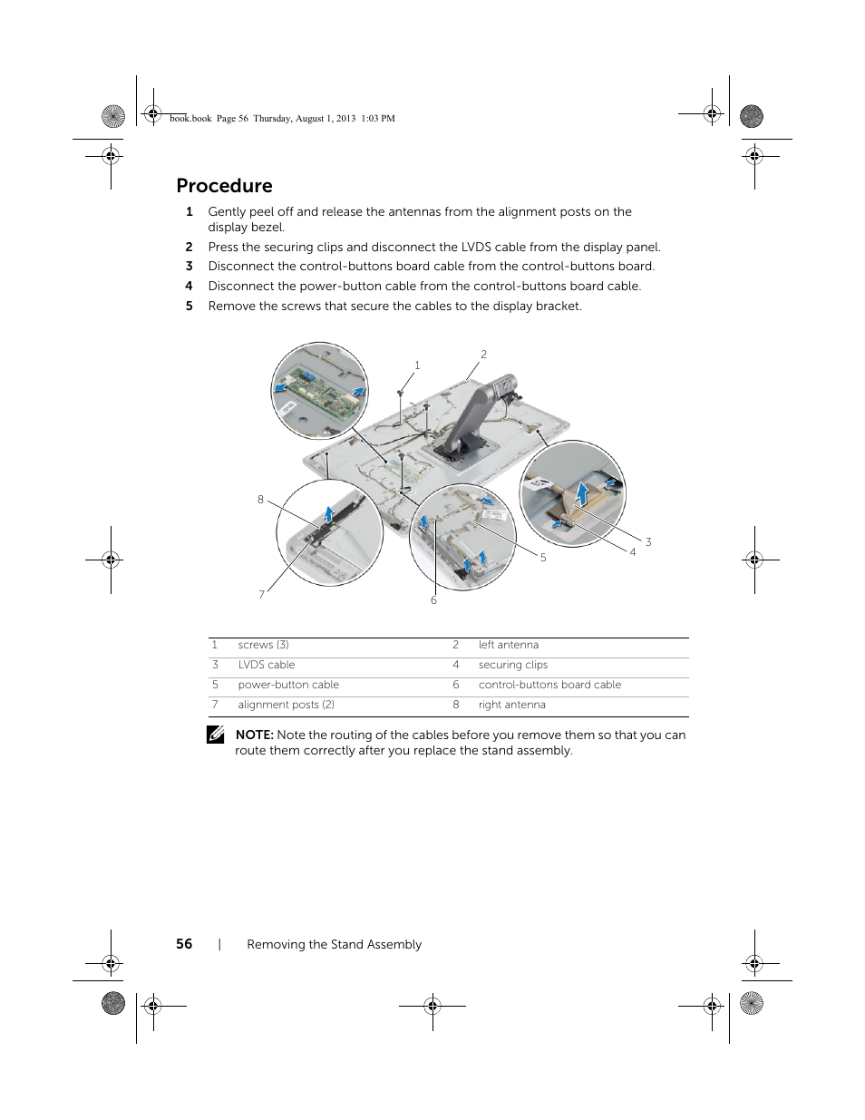 Procedure | Dell Inspiron 23 (2350, Mid 2013) User Manual | Page 56 / 73