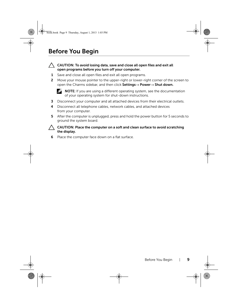 Before you begin | Dell Inspiron 23 (2350, Mid 2013) User Manual | Page 9 / 73