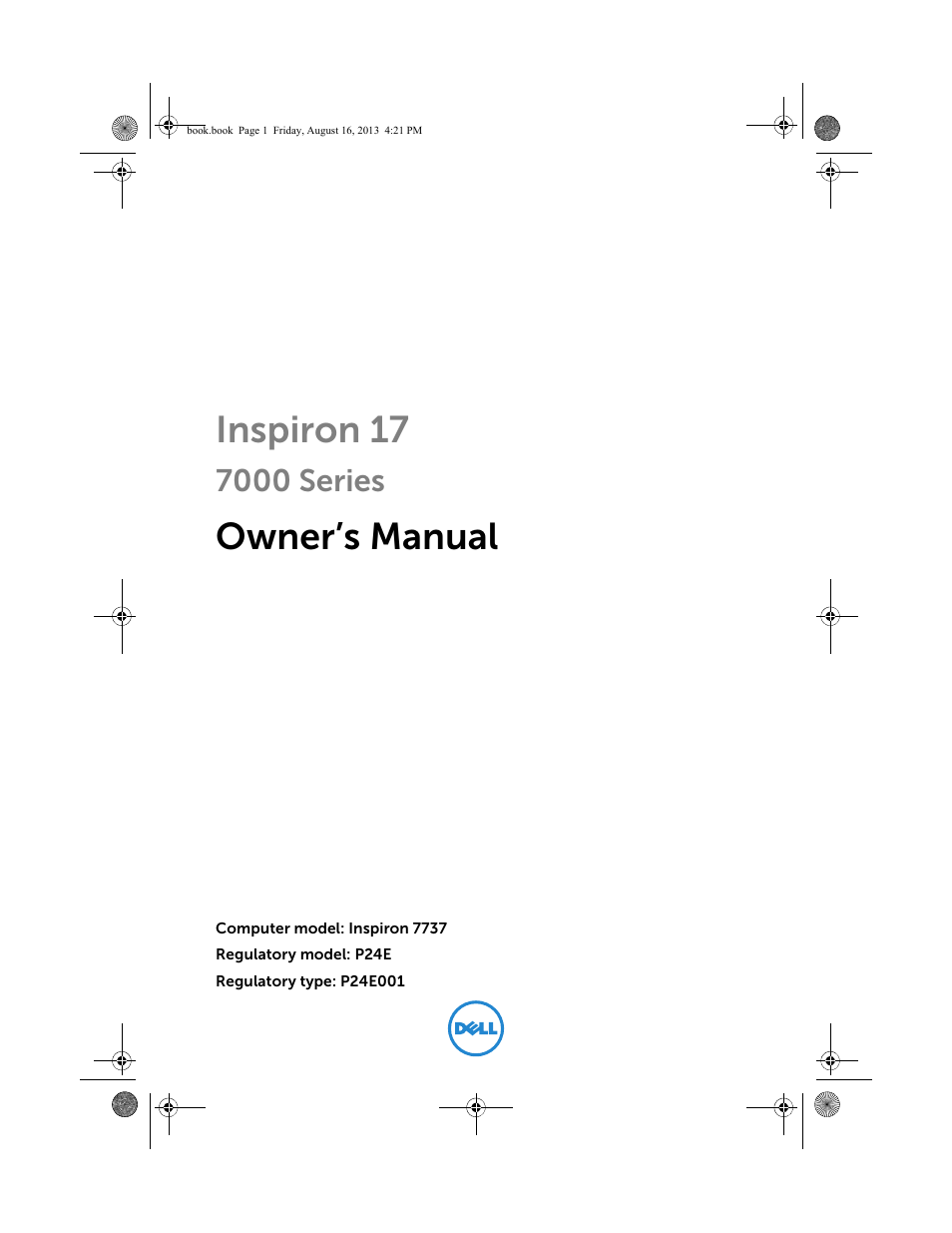 Dell Inspiron 17 (7737, Mid 2013) User Manual | 60 pages
