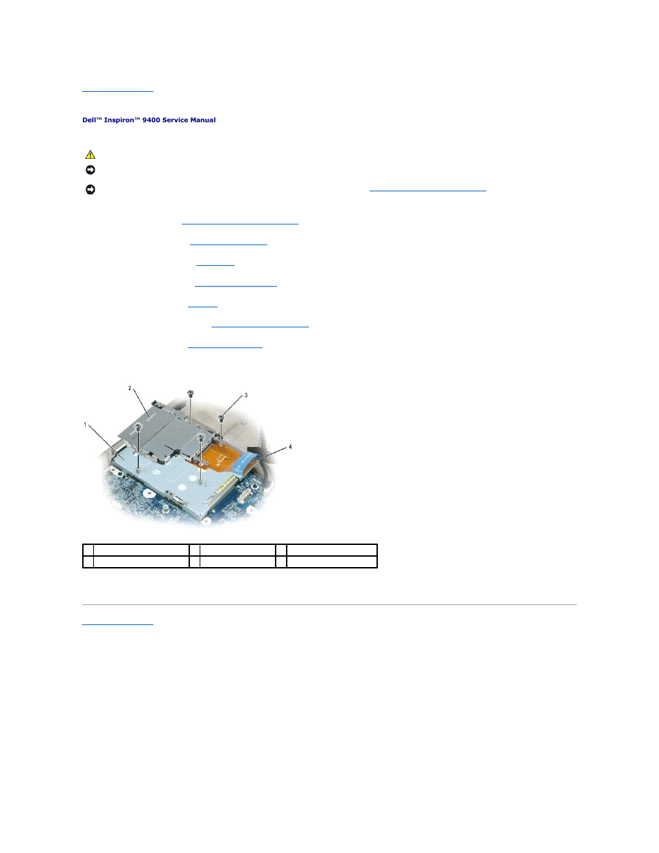Expresscard cage | Dell Inspiron E1705 User Manual | Page 10 / 56