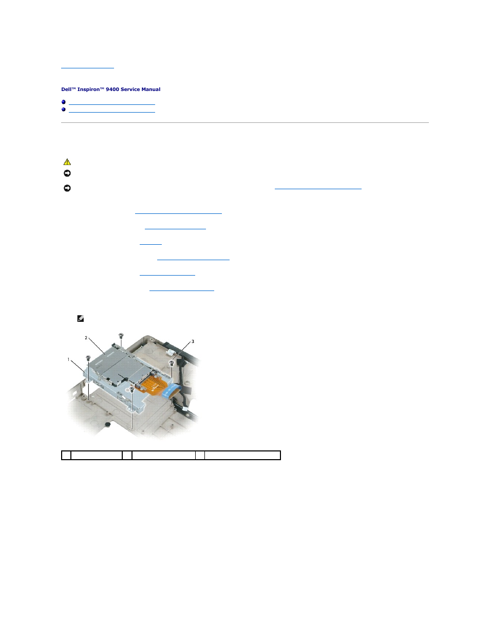 Battery latch assembly, Removing the battery latch assembly | Dell Inspiron E1705 User Manual | Page 2 / 56
