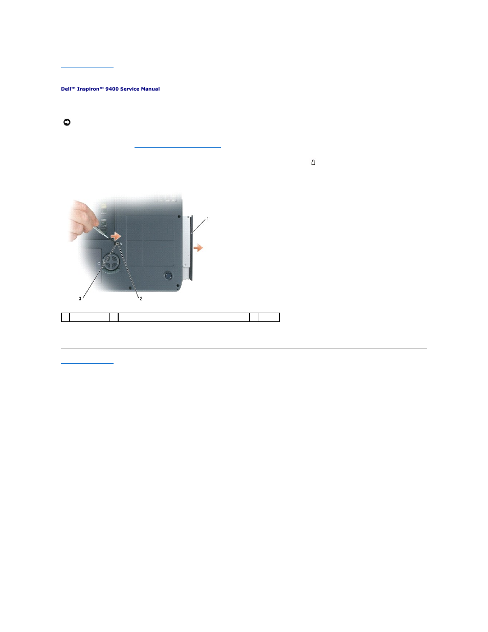 Optical drive | Dell Inspiron E1705 User Manual | Page 39 / 56