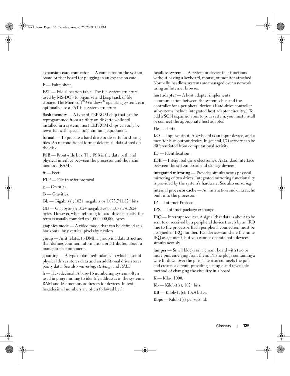 Dell PowerEdge SC 440 User Manual | Page 135 / 144