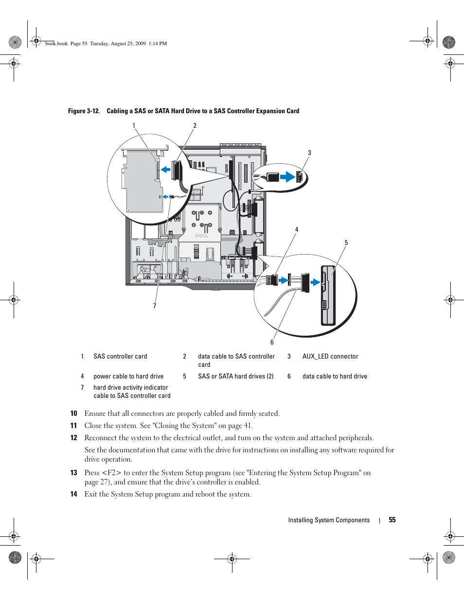 E power cable as shown in figure 3-12 | Dell PowerEdge SC 440 User Manual | Page 55 / 144