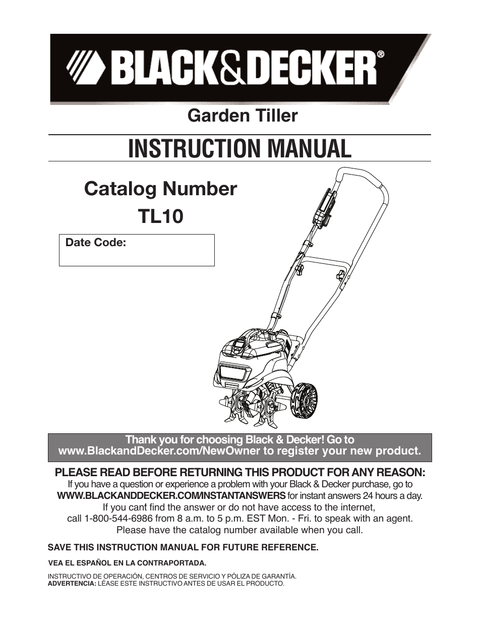 Black & Decker TL10 User Manual | 36 pages