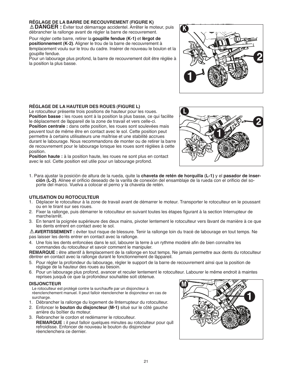 Kl m | Black & Decker TL10 User Manual | Page 21 / 36