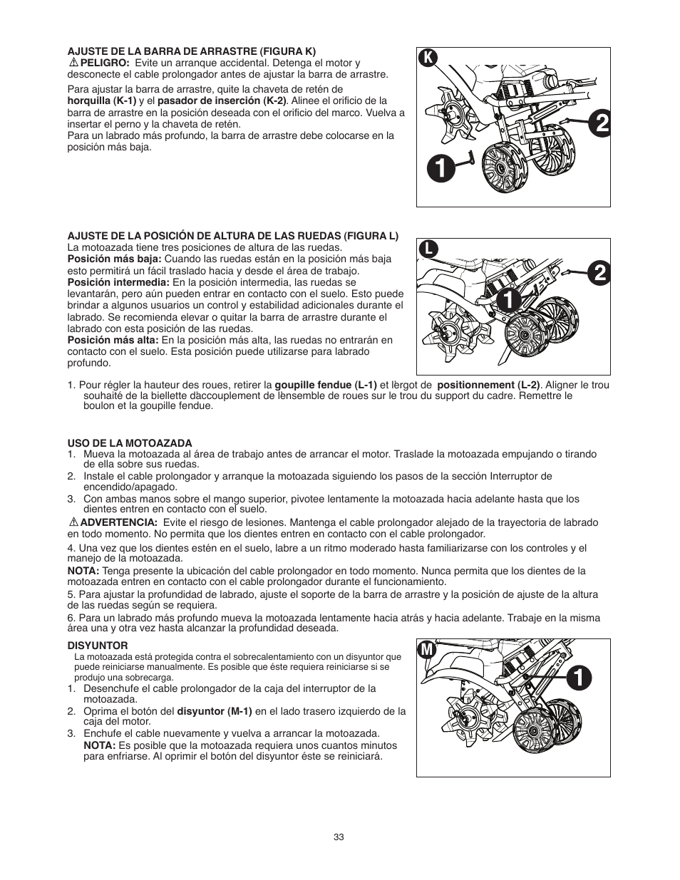 Kl m | Black & Decker TL10 User Manual | Page 33 / 36