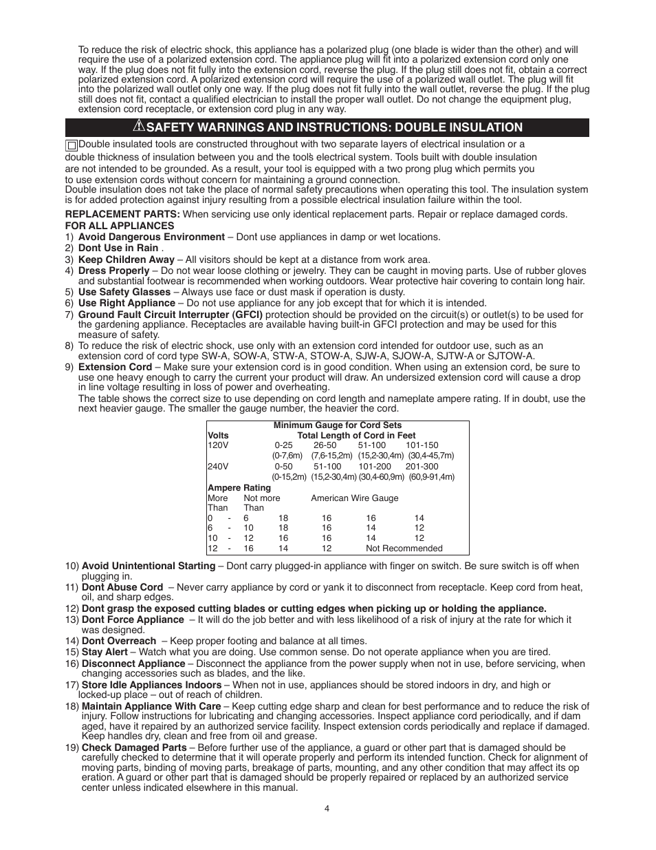 Black & Decker TL10 User Manual | Page 4 / 36