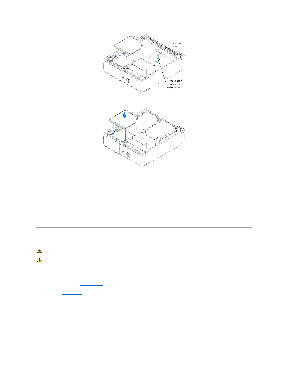 Floppy drive (optional), Floppy drive, If installed | Removing a floppy drive | Dell Dimension 5100C User Manual | Page 18 / 46