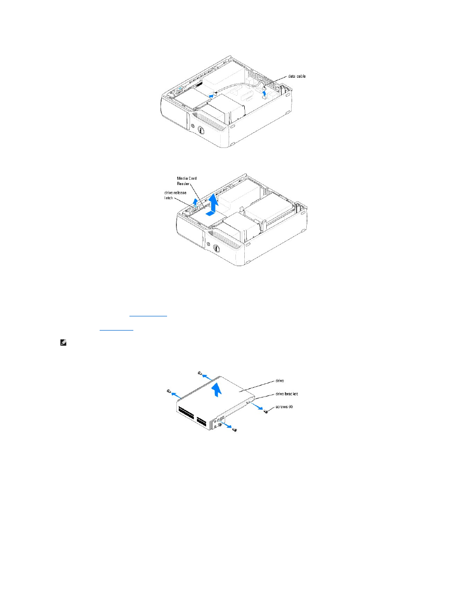 Installing a media card reader | Dell Dimension 5100C User Manual | Page 21 / 46