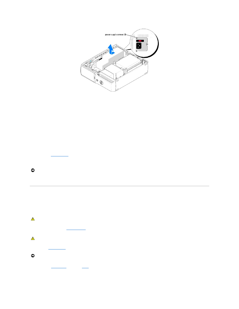 System board, Replacing the power supply, Removing the system board | Dell Dimension 5100C User Manual | Page 28 / 46