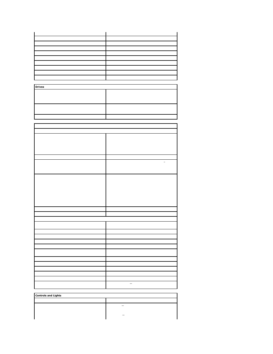 Drives, Connectors, Controls and lights | Dell Dimension 5100C User Manual | Page 33 / 46