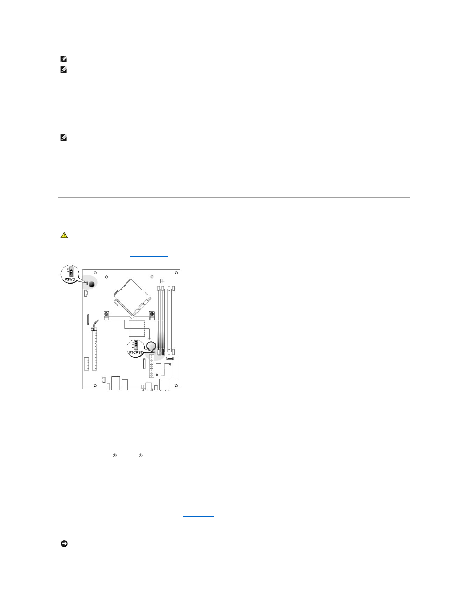 Clearing forgotten passwords, Changing boot sequence for future boots | Dell Dimension 5100C User Manual | Page 38 / 46