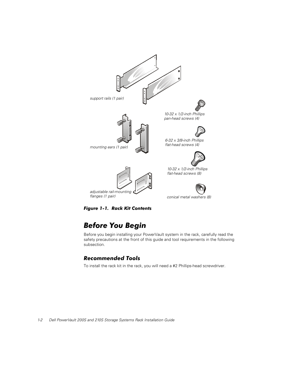 Before you begin, Recommended tools | Dell PowerVault 210S (SCSI) User Manual | Page 16 / 26