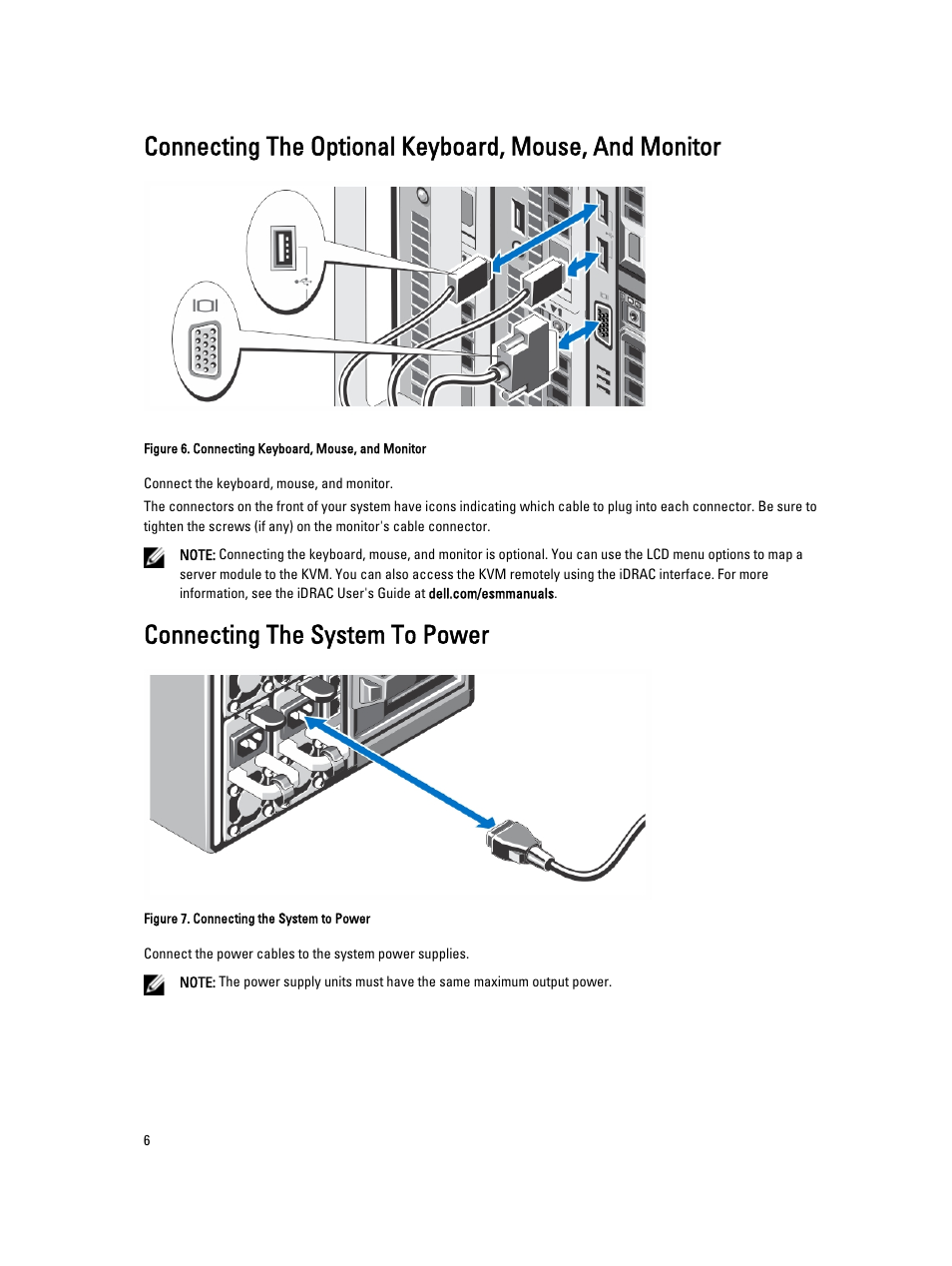Connecting the system to power | Dell PowerEdge VRTX User Manual | Page 6 / 13