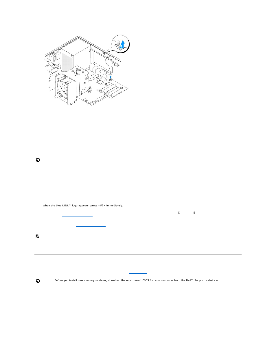 Memory, Replacing the chassis intrusion switch, Resetting the chassis intrusion detector | Dell Precision 390 User Manual | Page 60 / 138