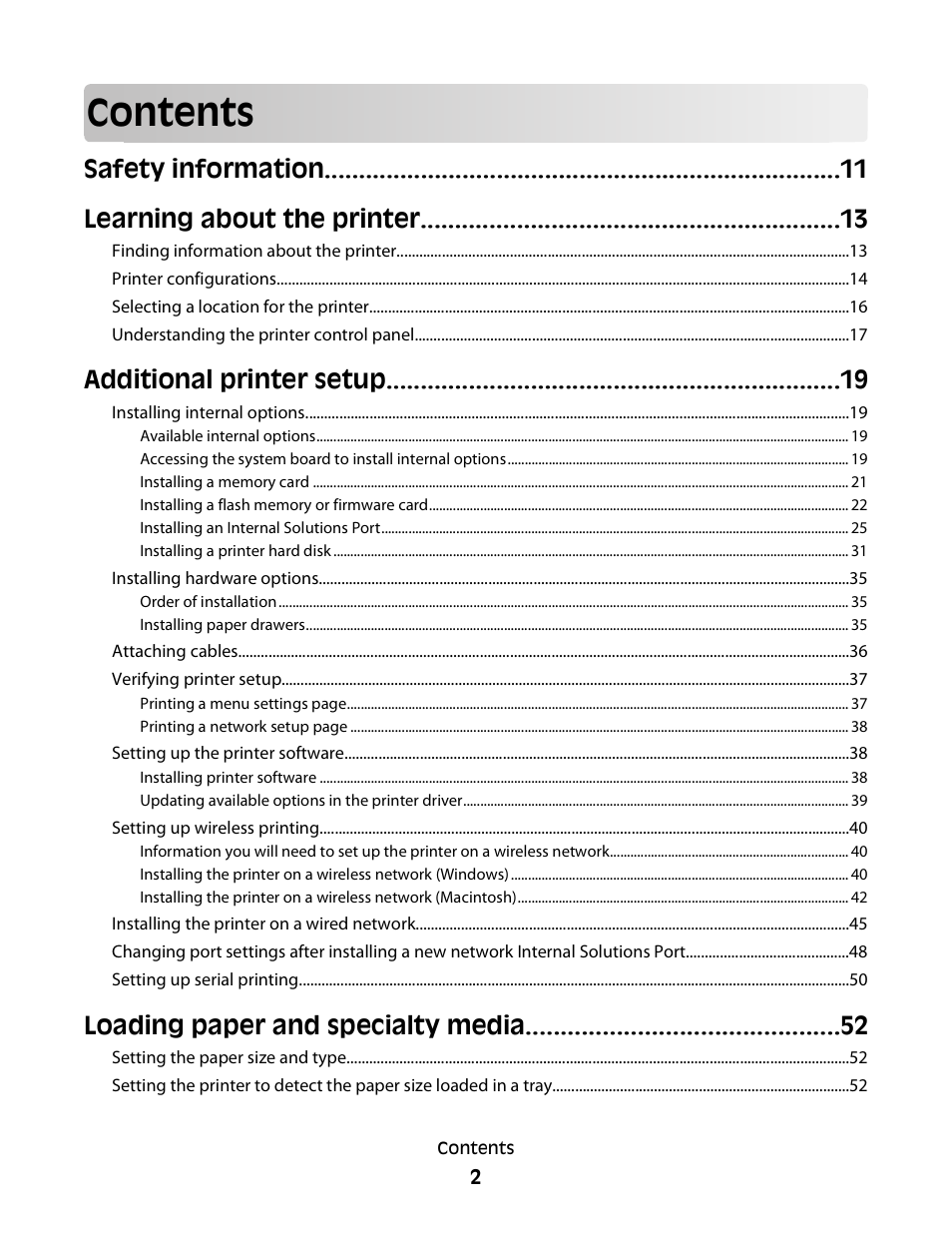 Dell 5230dn Mono Laser Printer User Manual | Page 2 / 193