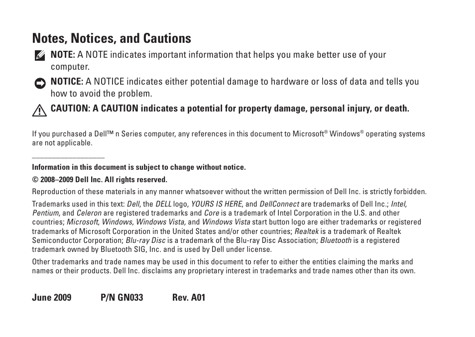 Dell Studio Slim D540S (Late 2008) User Manual | Page 4 / 60