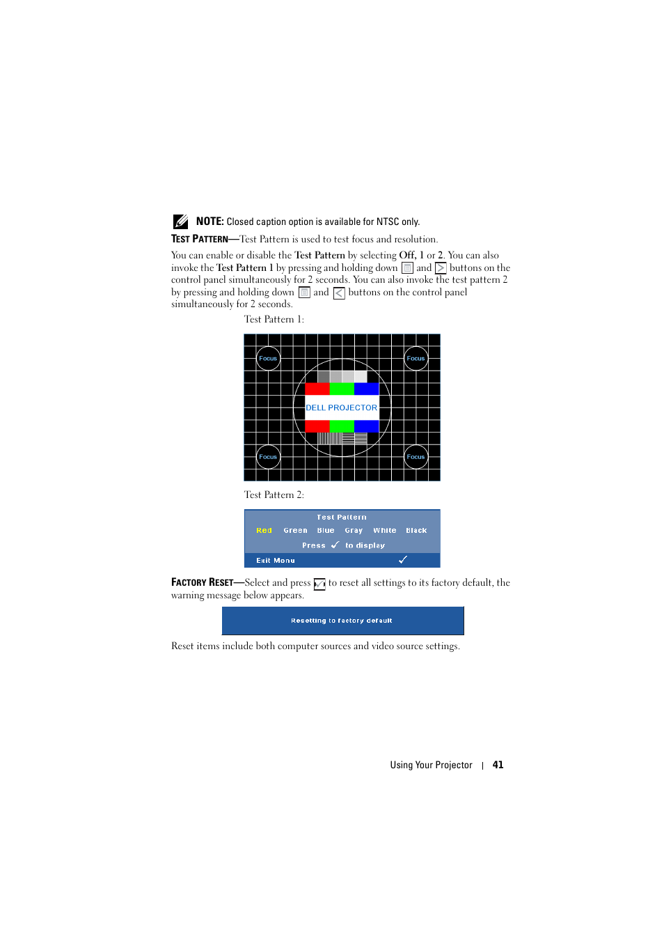 Dell M210X Projector User Manual | Page 41 / 60