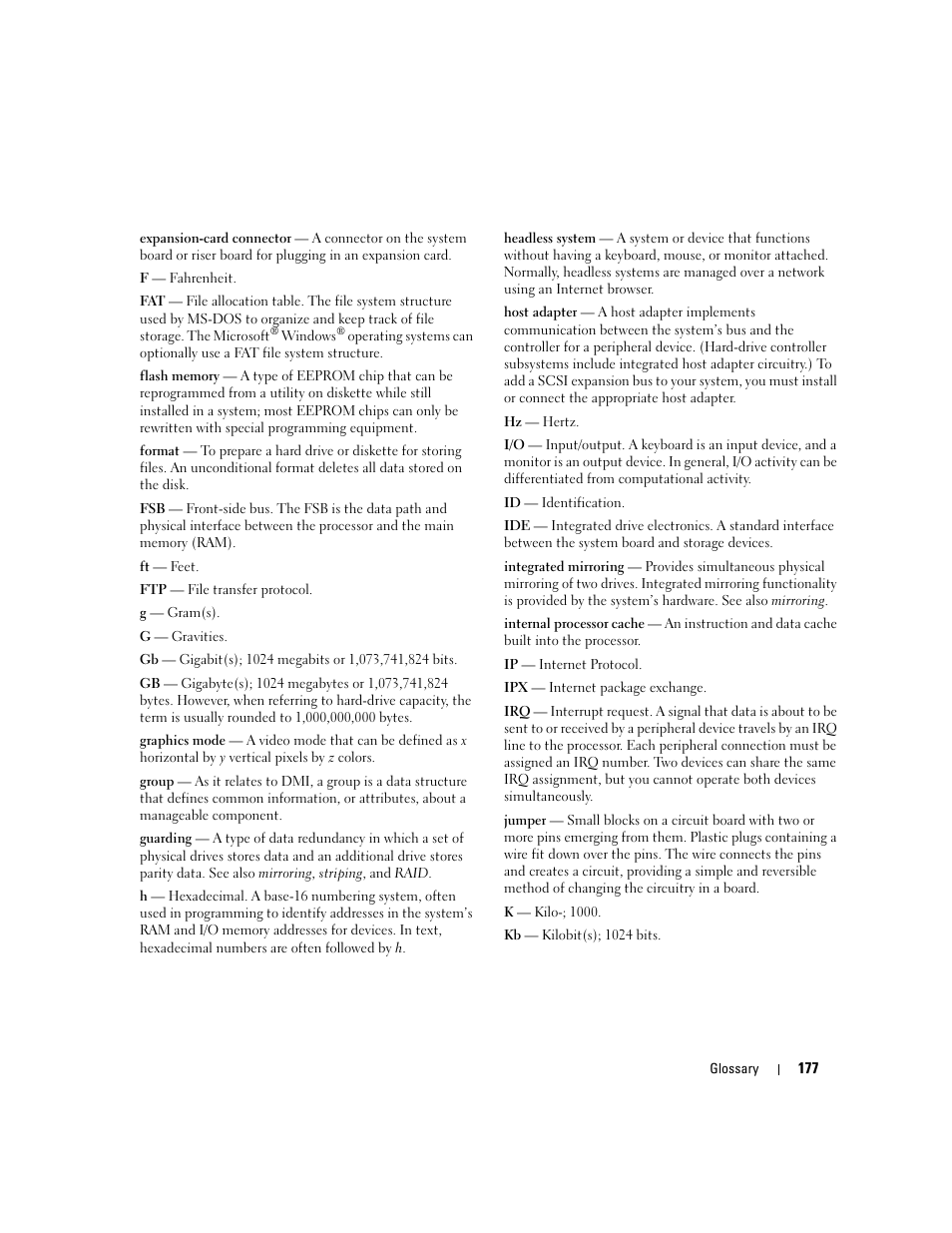 Dell PowerEdge 2970 User Manual | Page 177 / 188