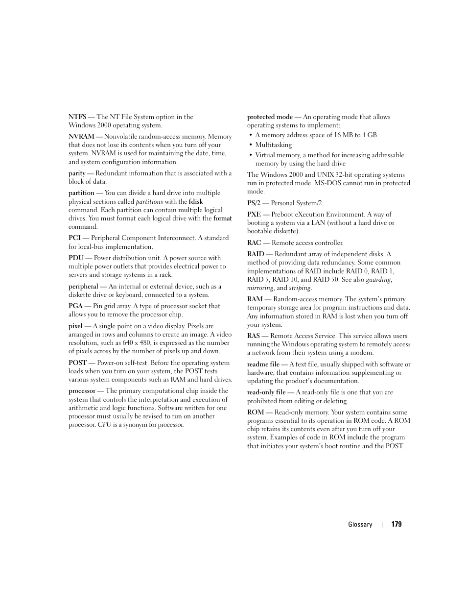 Dell PowerEdge 2970 User Manual | Page 179 / 188