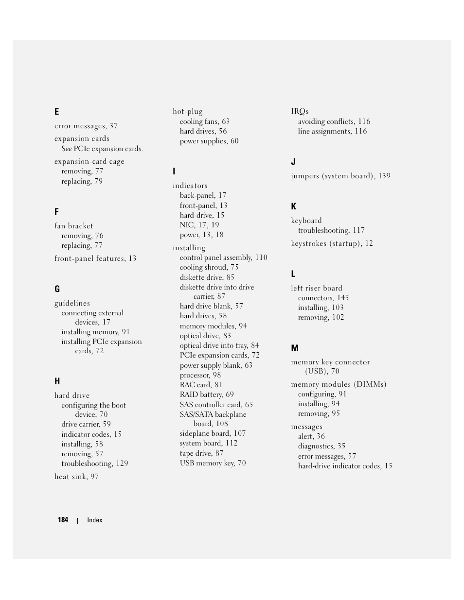 Dell PowerEdge 2970 User Manual | Page 184 / 188