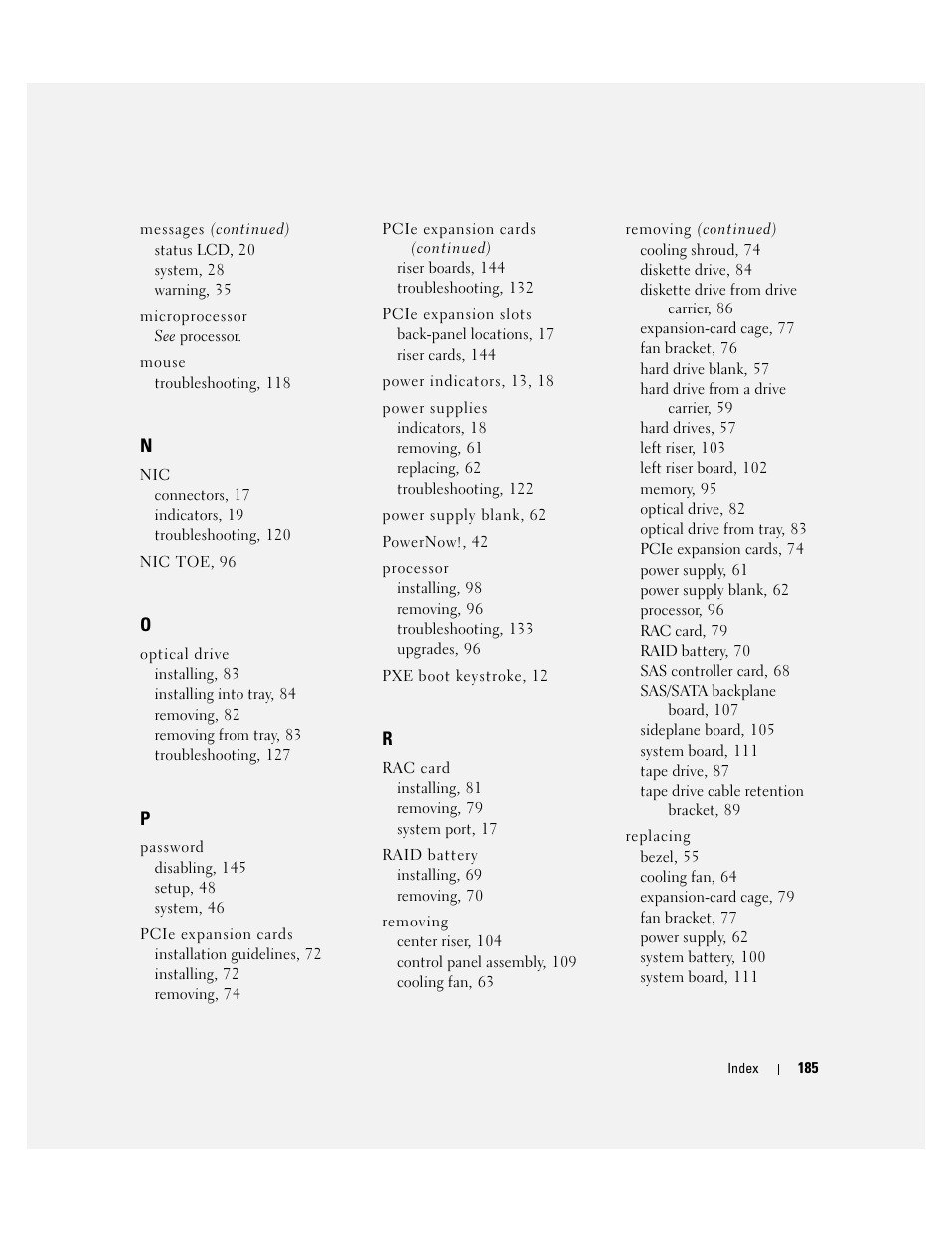 Dell PowerEdge 2970 User Manual | Page 185 / 188