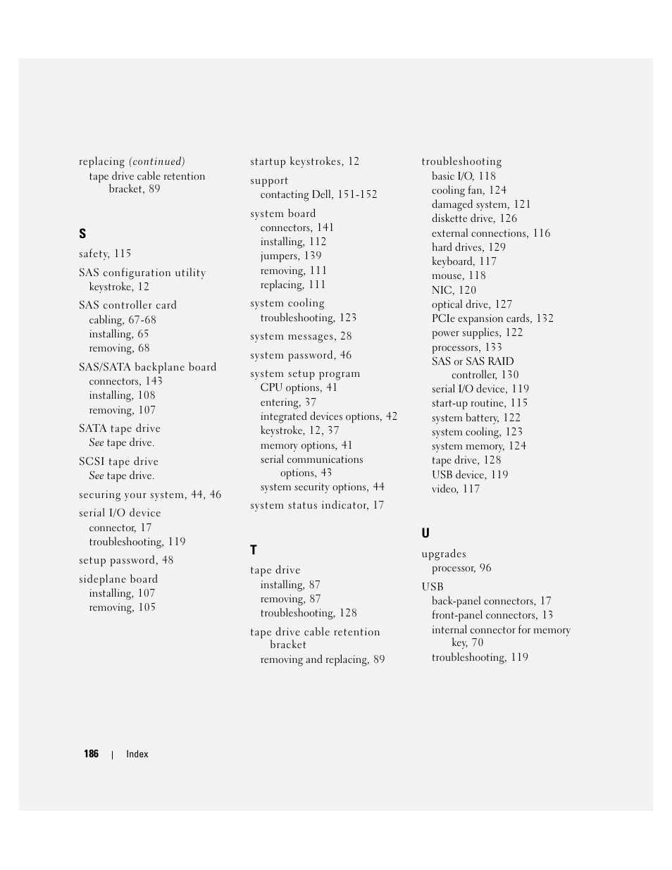 Dell PowerEdge 2970 User Manual | Page 186 / 188