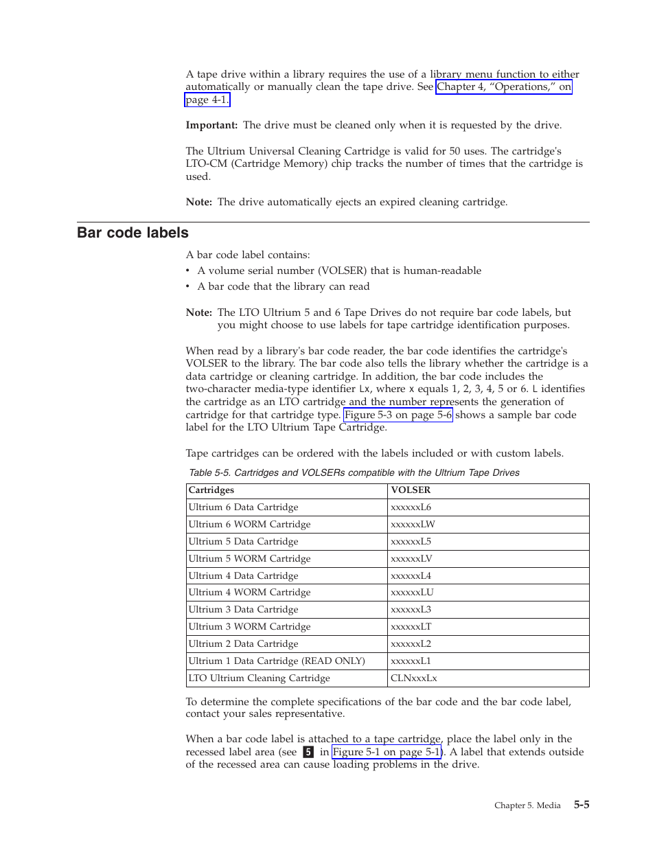 Bar code labels | Dell PowerVault TL1000 User Manual | Page 113 / 194