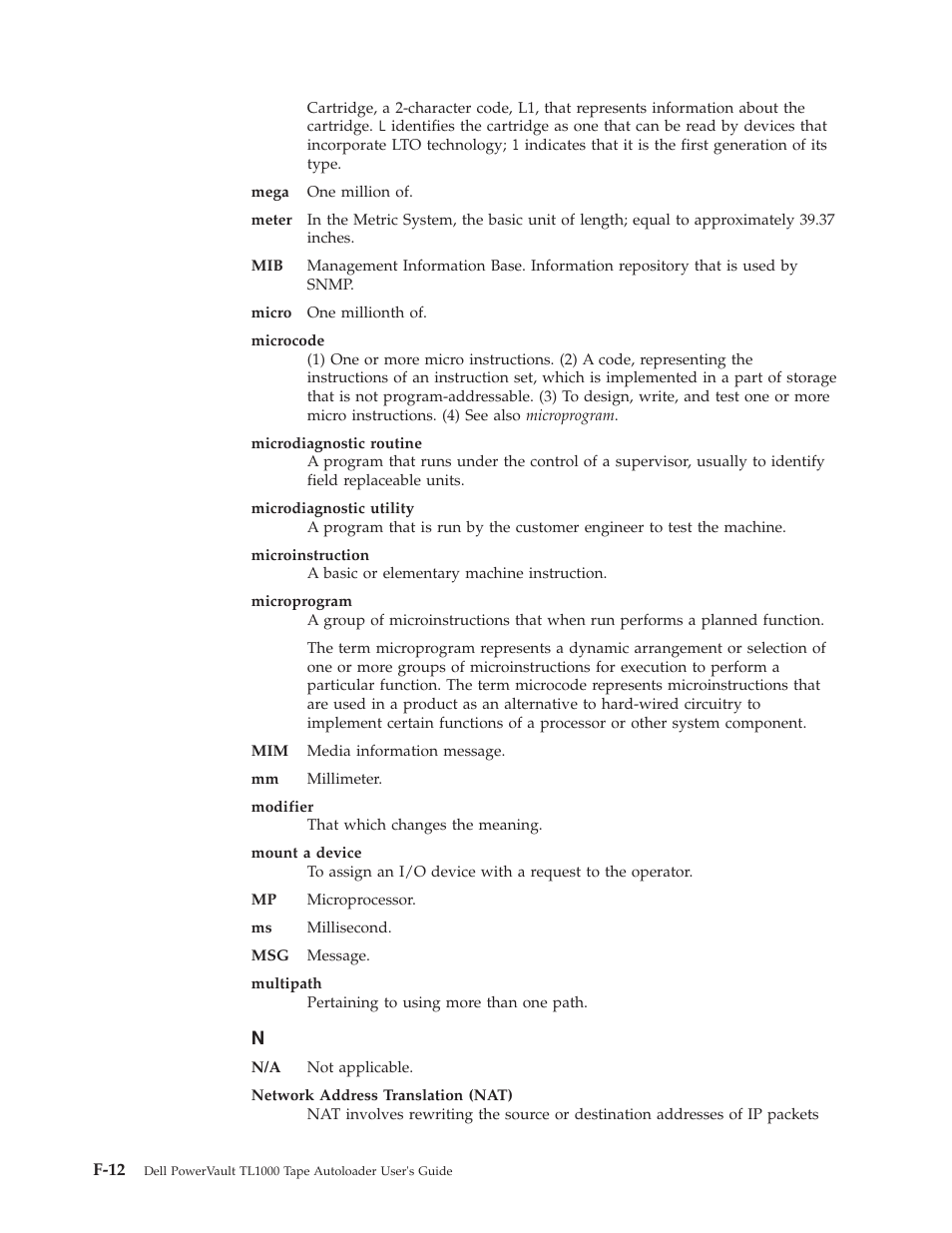 Dell PowerVault TL1000 User Manual | Page 180 / 194