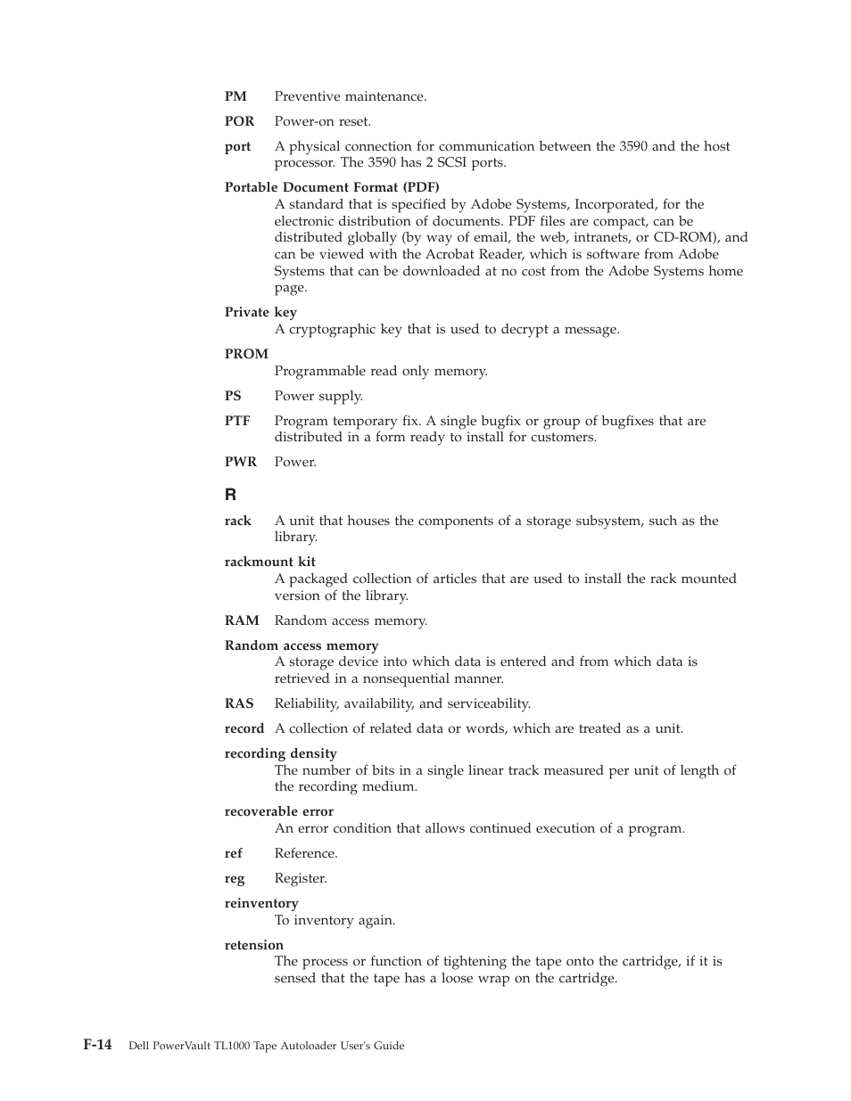 Dell PowerVault TL1000 User Manual | Page 182 / 194
