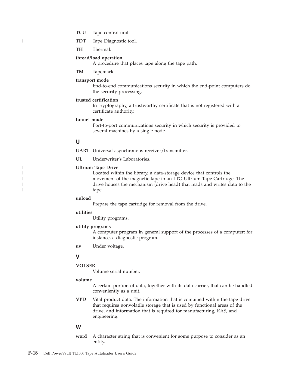 Dell PowerVault TL1000 User Manual | Page 186 / 194