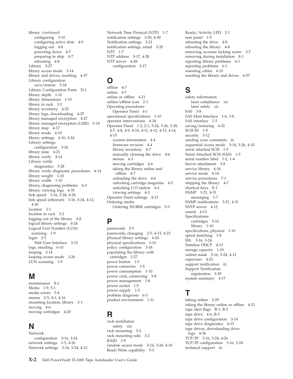 Dell PowerVault TL1000 User Manual | Page 190 / 194