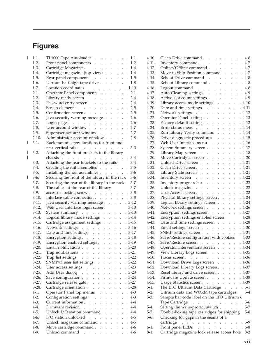 Figures | Dell PowerVault TL1000 User Manual | Page 9 / 194