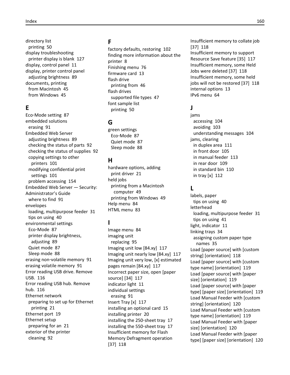 Dell B3460dn Mono Laser Printer User Manual | Page 160 / 165