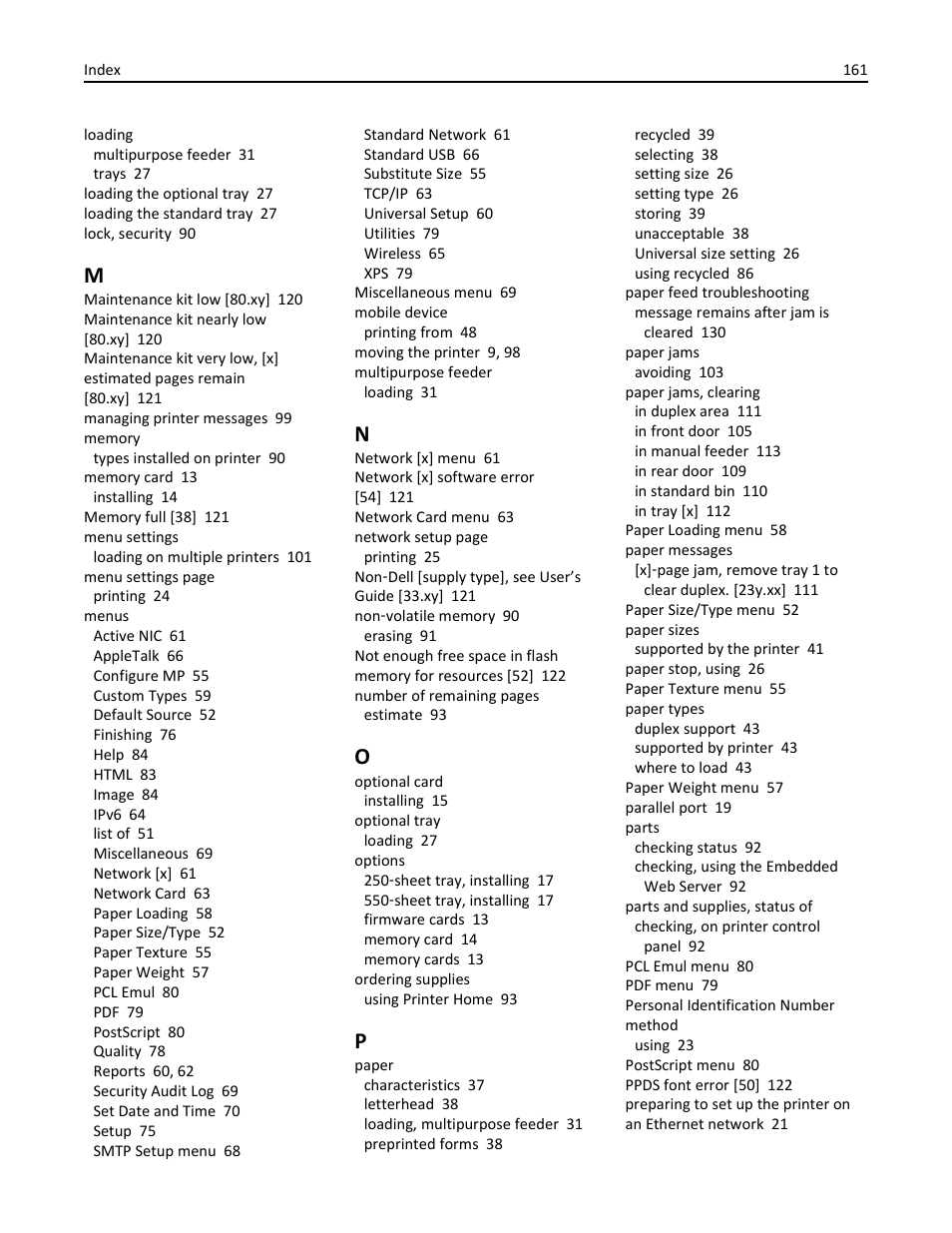 Dell B3460dn Mono Laser Printer User Manual | Page 161 / 165